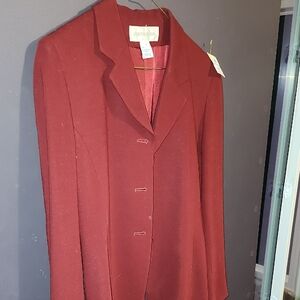 Joseph & Feiss Women's Deep Red Blazer